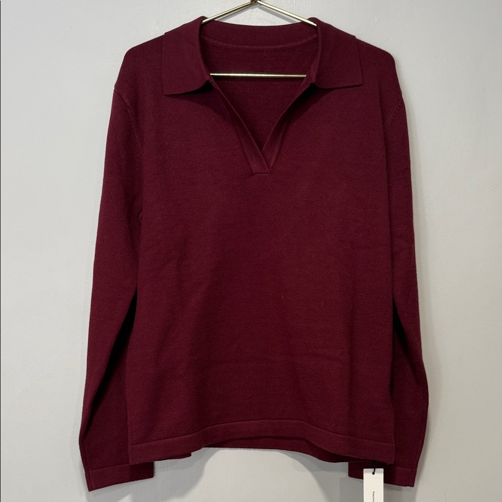 Commense Deep Red / Burgundy Knit Sweater 🧶